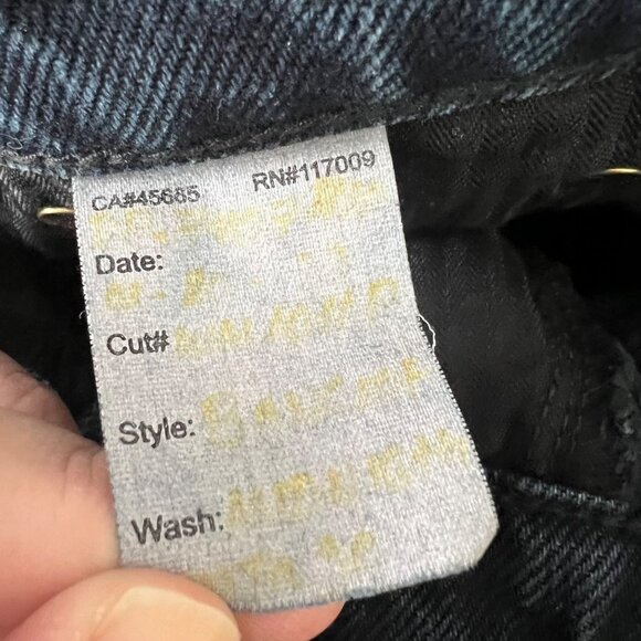 NWOT Modern American High Rise Straight Leg Button‎ Fly Jeans Dark Faded 25 - Picture 9 of 9